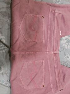 Cropped Pink Denim. Gently Used In Great Condition