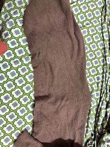 Brown Knit Vest with Buttons