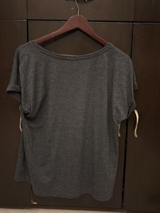 grey T-shirt deep neck