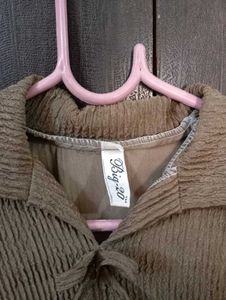 Ribbed Tie Front Top
