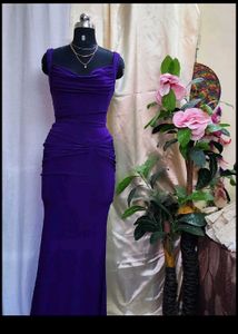 Purple Ruched Bodycon Dress