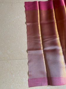 Elegant Tissue Saree - Gold &amp; Pink
