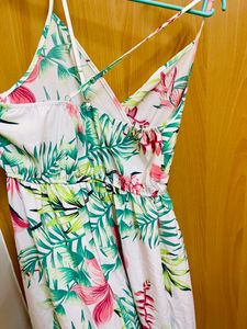 Urbanic White Floral Adjustable Strap Maxi Dress