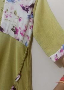 Floral Print Kurta light green