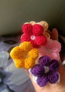 Crochet Handmade Flower Hair claw clip