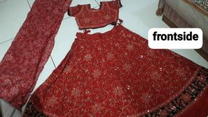 New Traditional Red Chaniya Choli For Girls