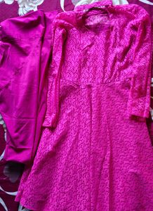 Pink Churidar Frok