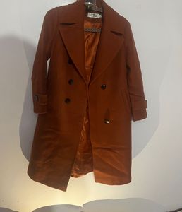 Chic Rust-Colored Trench Coat