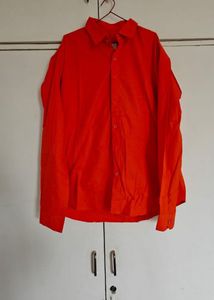 Unisex Orange Casual Shirt
