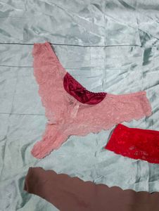 Lace Thong Panties - 3 Pack