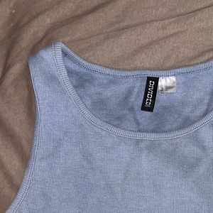 Blue Crop Tank Top
