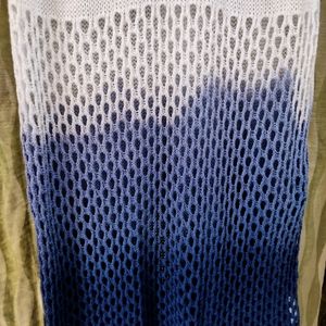 Pre-loved Vero Moda White and Blue Ombre-dyed Top