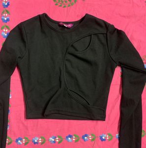 Cutout Long Sleeve Top