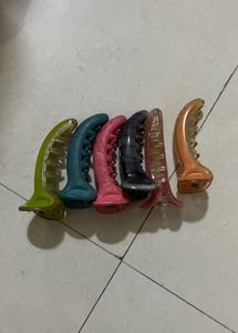 Colorful Hair Claw Clips - Set of 6