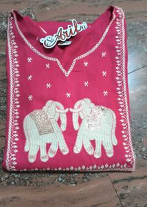 Teal Zoya Kurti with Embellishments
