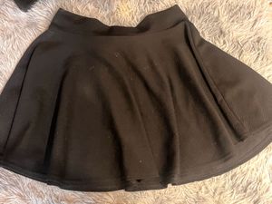 Black Vest and Skirt Outfit Set