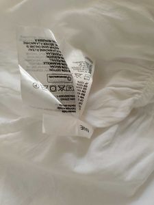 H&amp;M White Short Puff Sleeve Blouse
