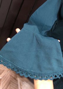 Emerald Green  Wrap / Clinched waist Top With Bow