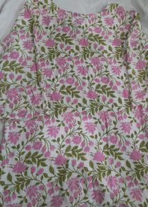 Floral Print Straight Kurti