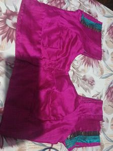Pink Sari Blouse Stiched Size-36