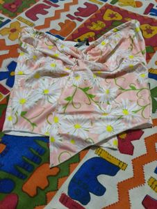 Floral print Knot Twisted Top