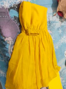 Yellow Embellished Kurti