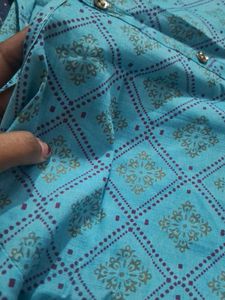 Blue Printed Kurta
