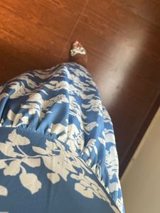 Blue Floral Midi Dress