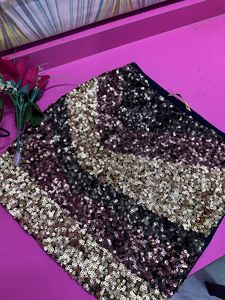 Combo Zudio Top And Sequin Short Skirt