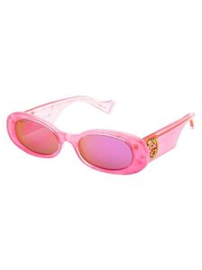 Y2k pink GUCCI Acetate Oval Sunglasses| FASHIONPHI