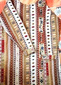 Kalini Geometric Printed Colourful Regular Kurta🌹