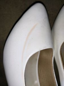 White Bellies With Block Heels