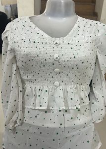 Polka Dots Full Sleeve Top