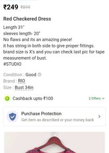 Red Plaid Mini Dress