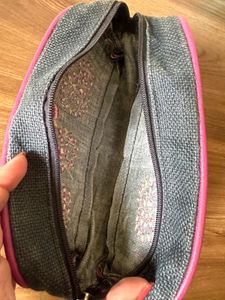 Multi Purpose Jute Embroidery Pouch