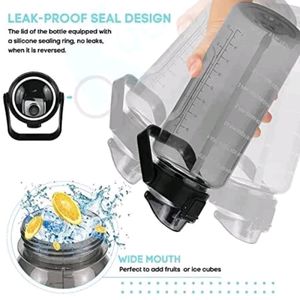 🔥2 L Motivational Water Bottle With Sipper