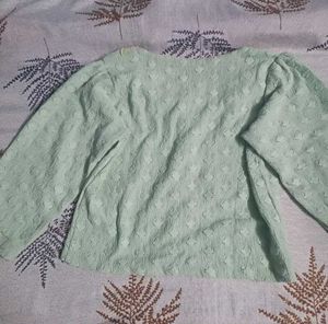 Mint Green Textured Top