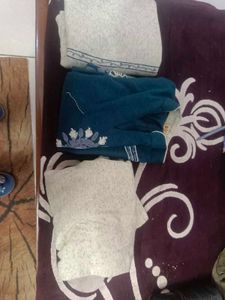 Woollen Kurti With Plazo And Shawl
