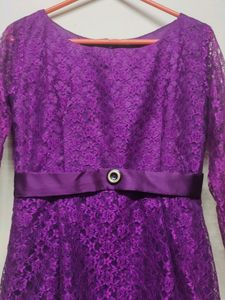Purple Lace Formal Dress