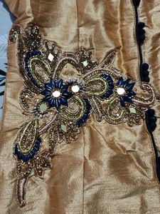 Elegant Gold Embroidered Dress