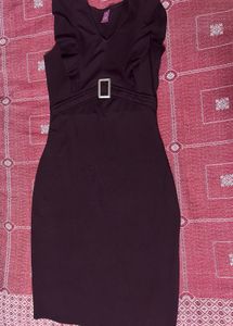 Burgundy Sheath Dress