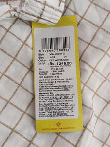 off white/gold plazzo