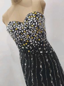 Elegant Black Embellished Gown