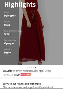 Beautiful Maroon Gown