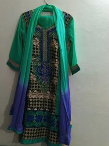 Embroidered Kurta Set  pajami with dupat