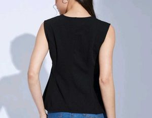 Sleeveless Black Top