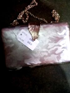 Party Wear Golden Handbag