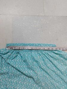 Sky Blue Printed Kurti Pant Set