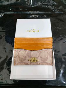 Coach Card Holder &#34; Brown &#34;