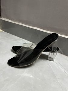 Black &amp; Clear Heels - Size 38